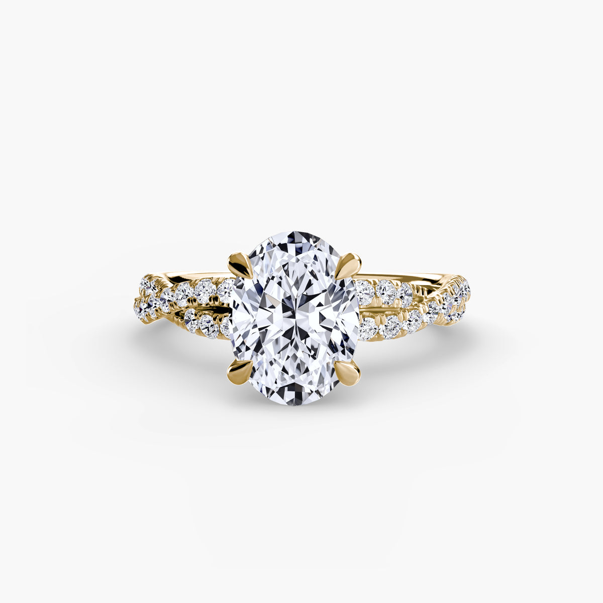 Silvia Twisted Pavé Solitaire