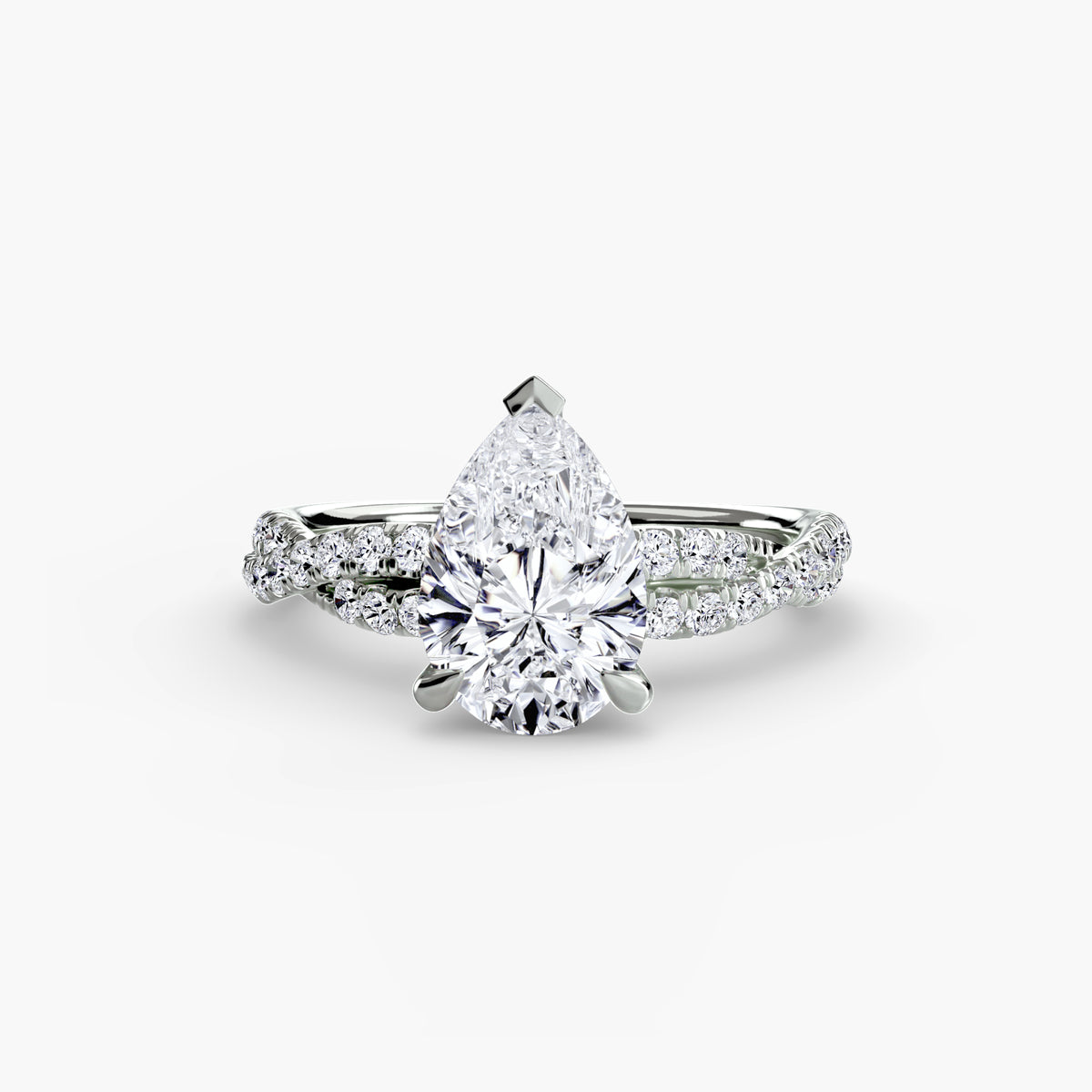 Silvia Twisted Pavé Solitaire