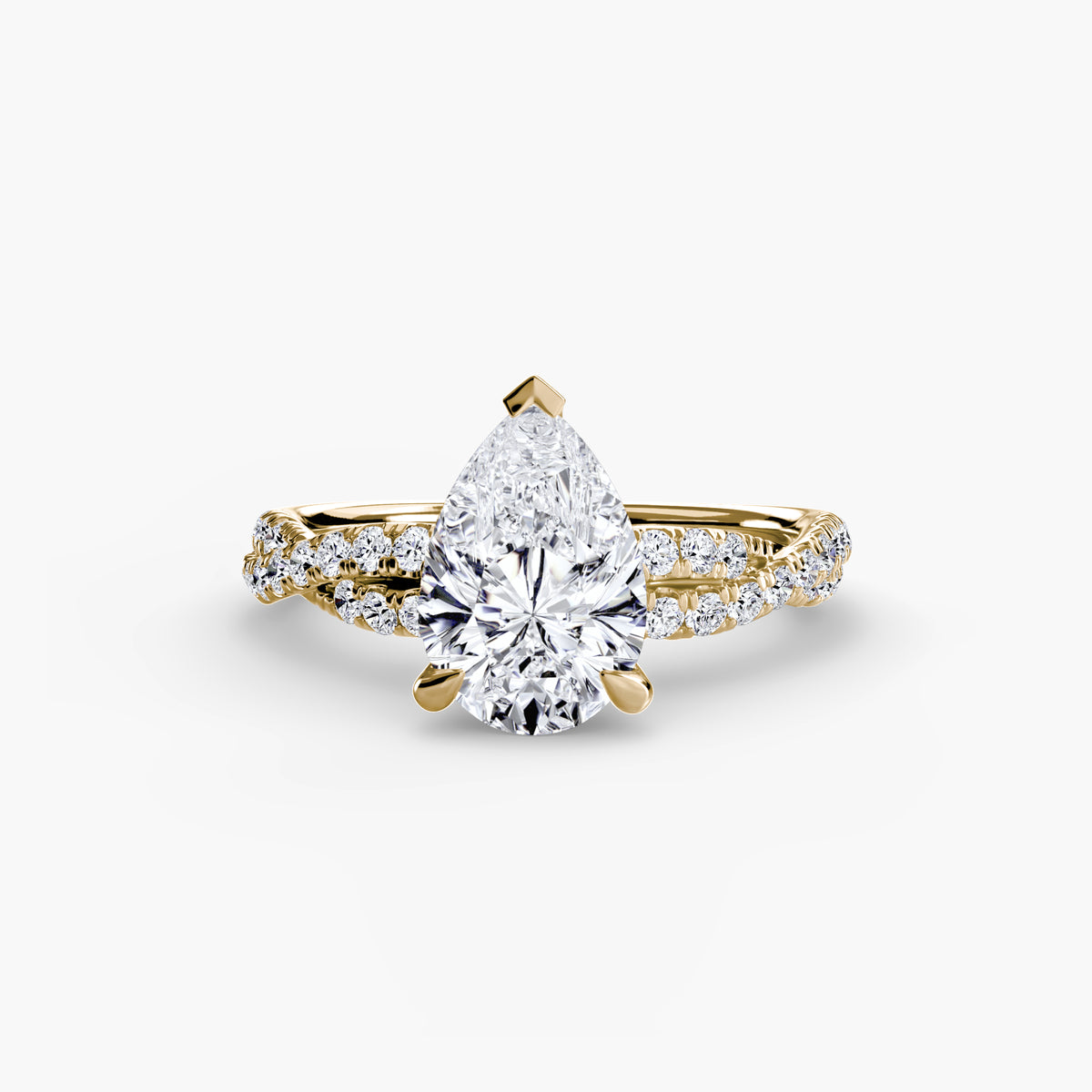 Silvia Twisted Pavé Solitaire