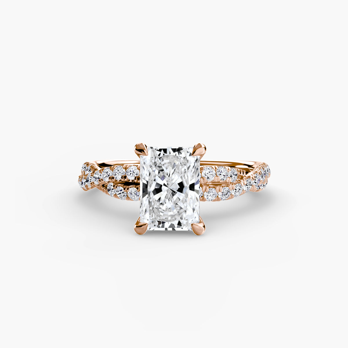 Silvia Twisted Pavé Solitaire