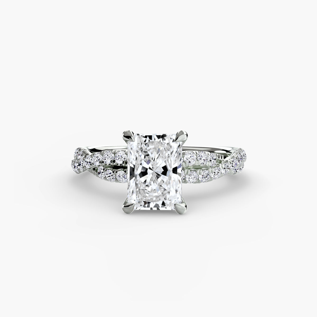 Silvia Twisted Pavé Solitaire