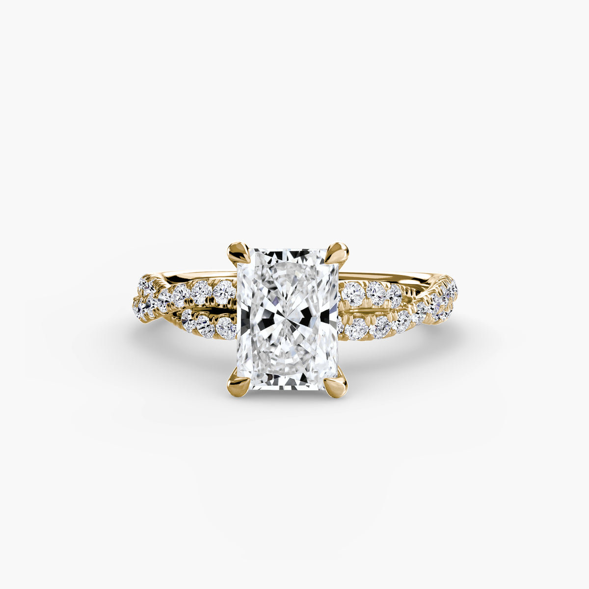 Silvia Twisted Pavé Solitaire