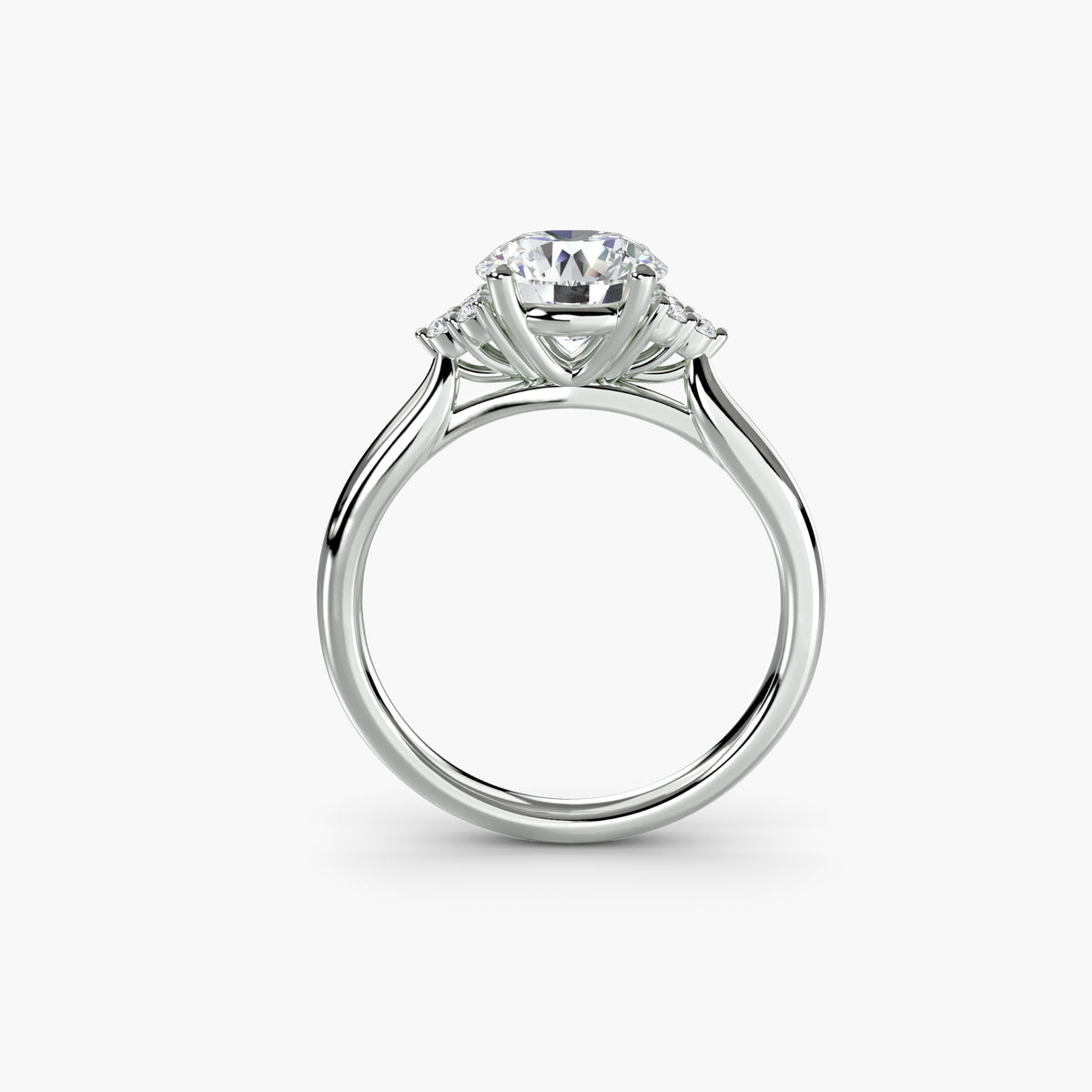 Teresa Solitaire with Cluster Shoulders