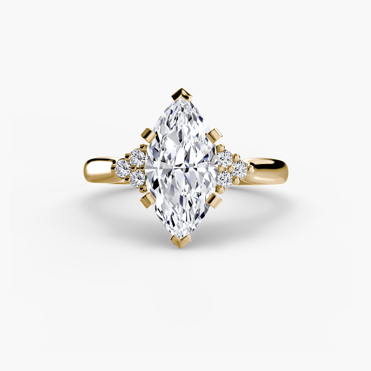 Inés Solitaire with Cluster Shoulders