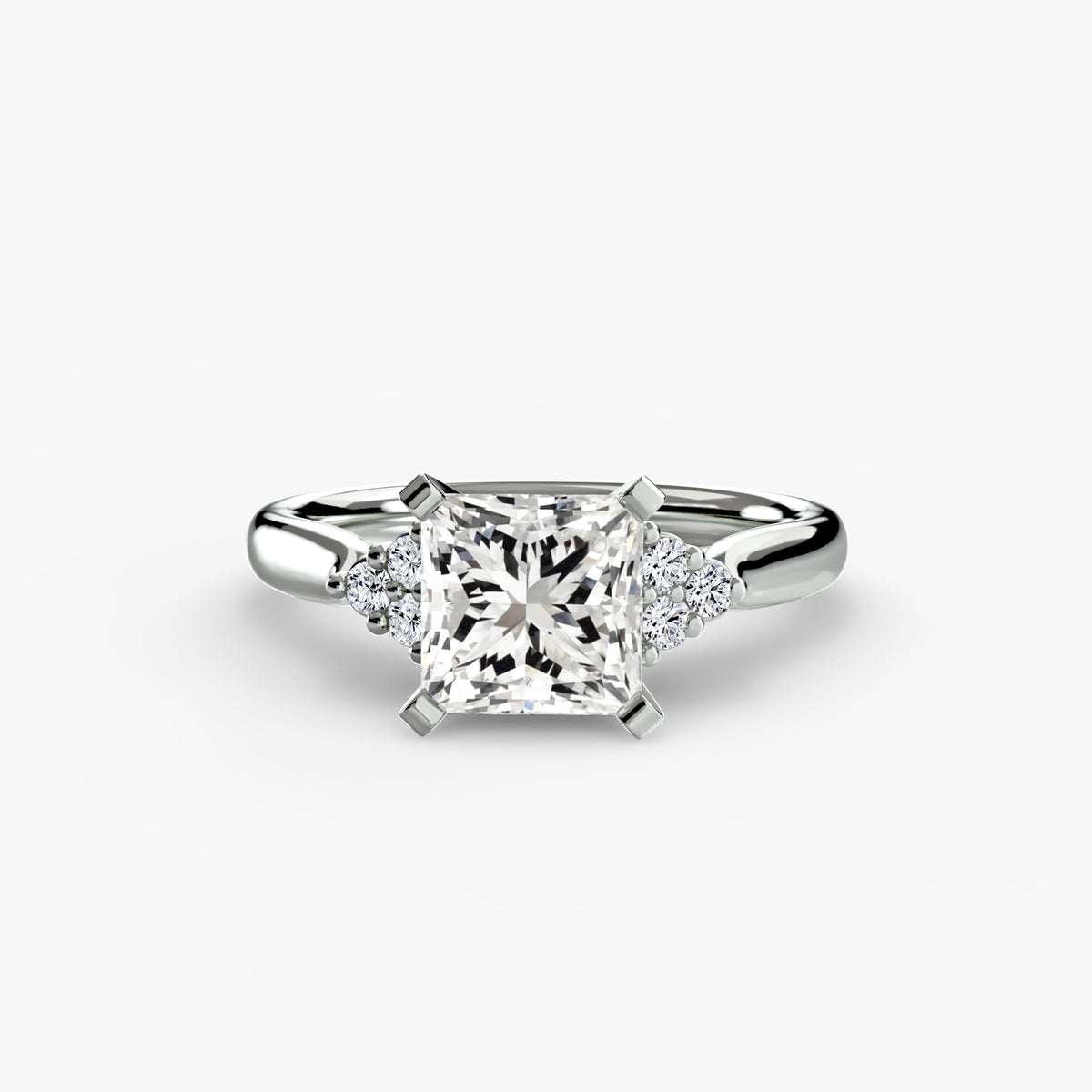 Inés Solitaire with Cluster Shoulders