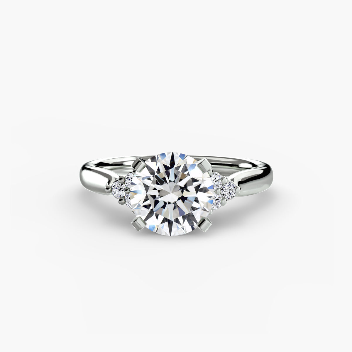 Inés Solitaire with Cluster Shoulders
