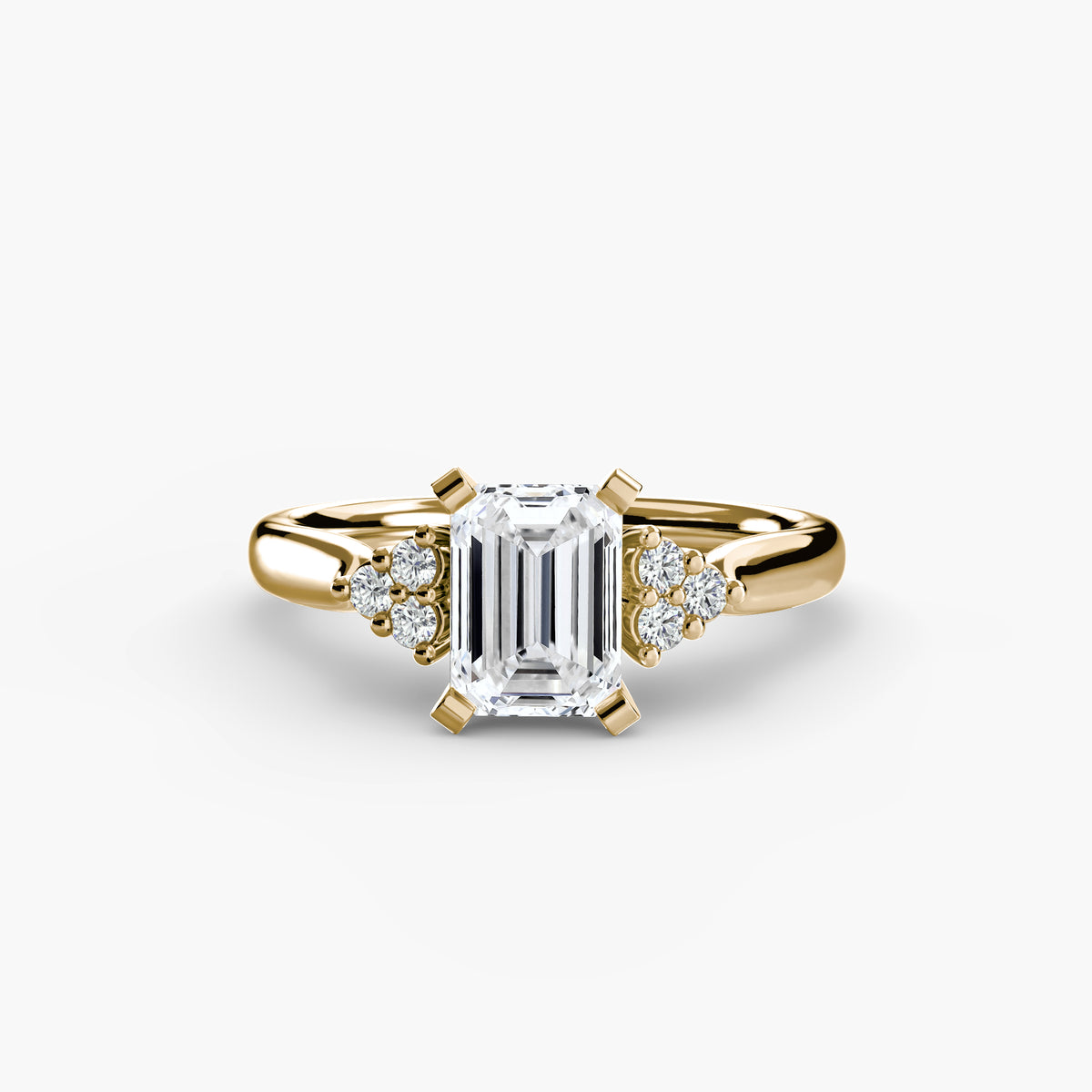 Inés Solitaire with Cluster Shoulders