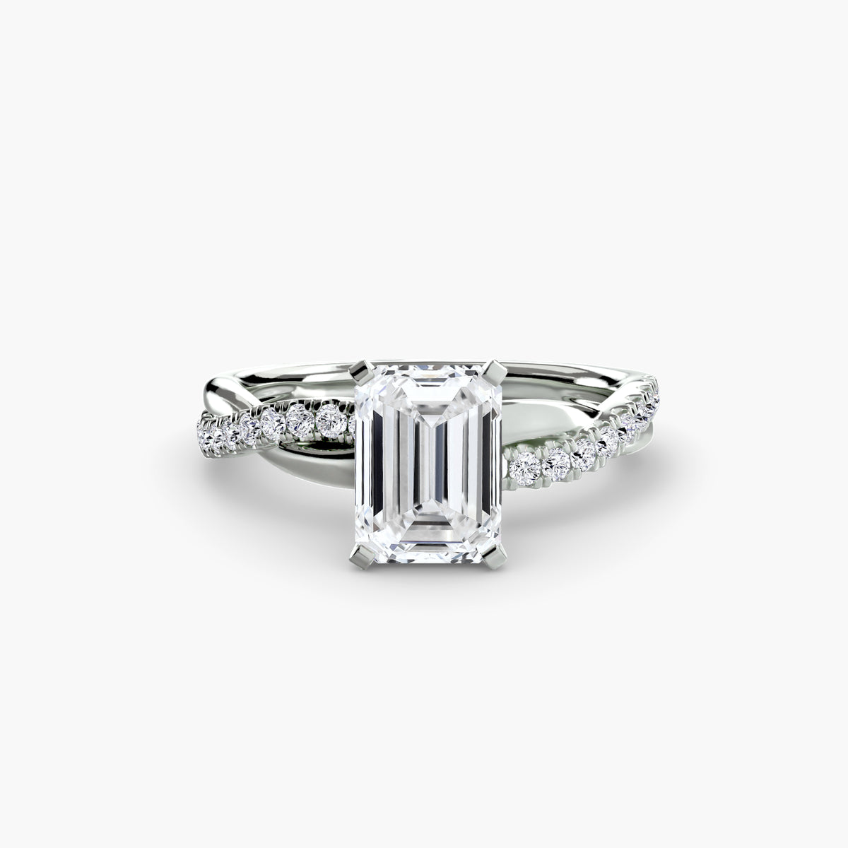Ximena Emerald Twist Pavé Ring