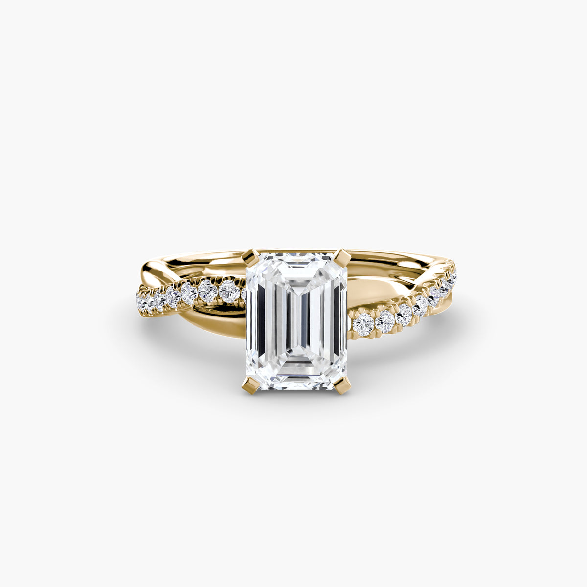 Ximena Emerald Twist Pavé Ring