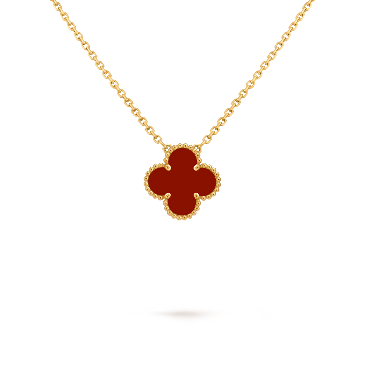 Single Clover Necklace 18k Yellow Gold