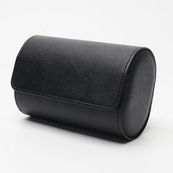 Double Watch Roll Leather Travel Case