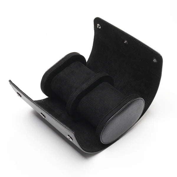 Double Watch Roll Leather Travel Case