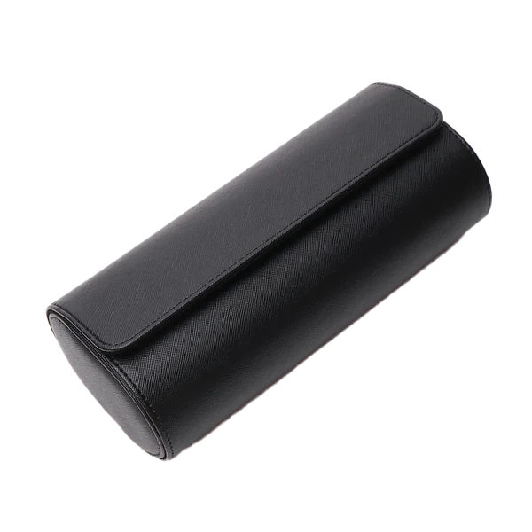 Triple Watch Roll Leather Travel Case