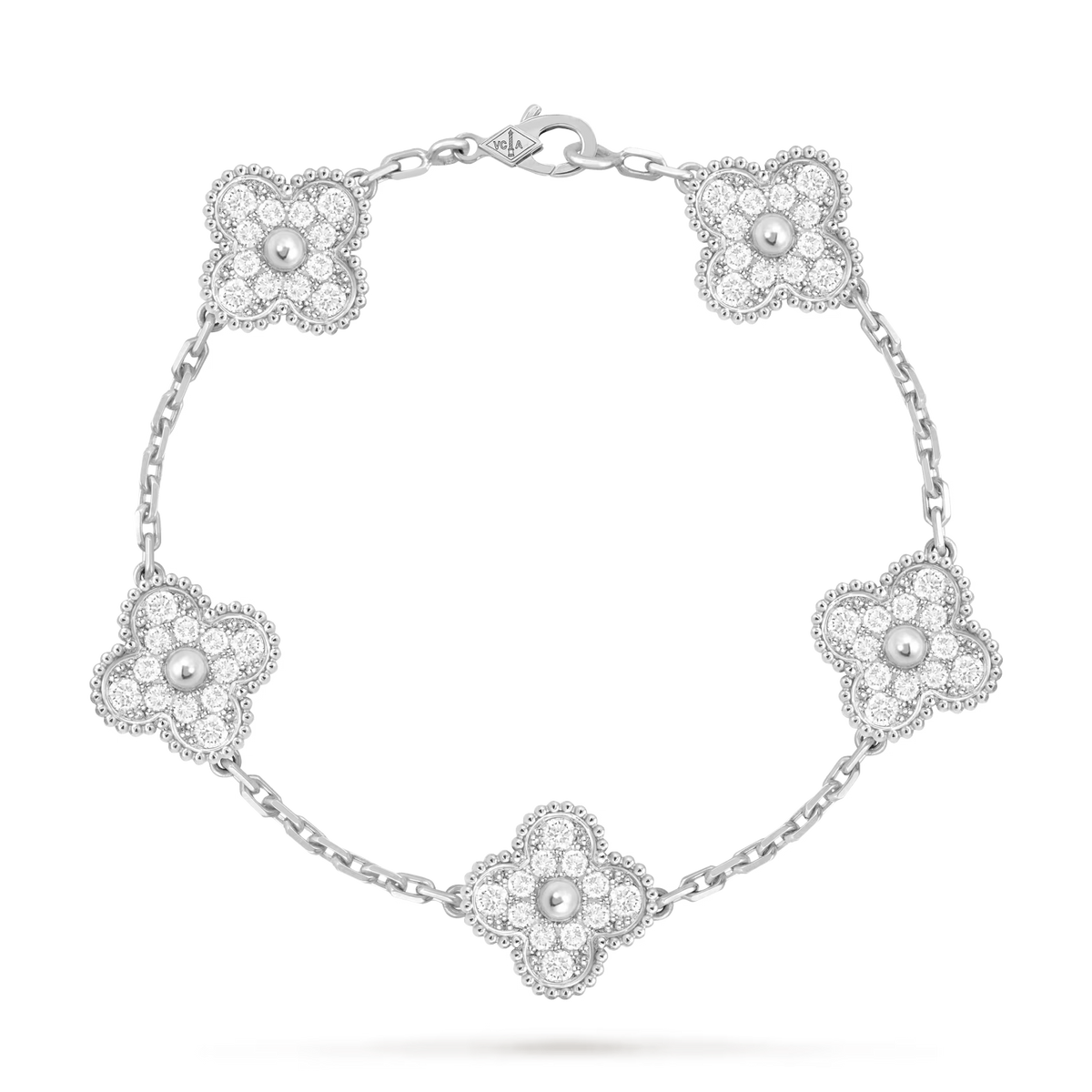 5 Clover Diamond Bracelet 18k Gold