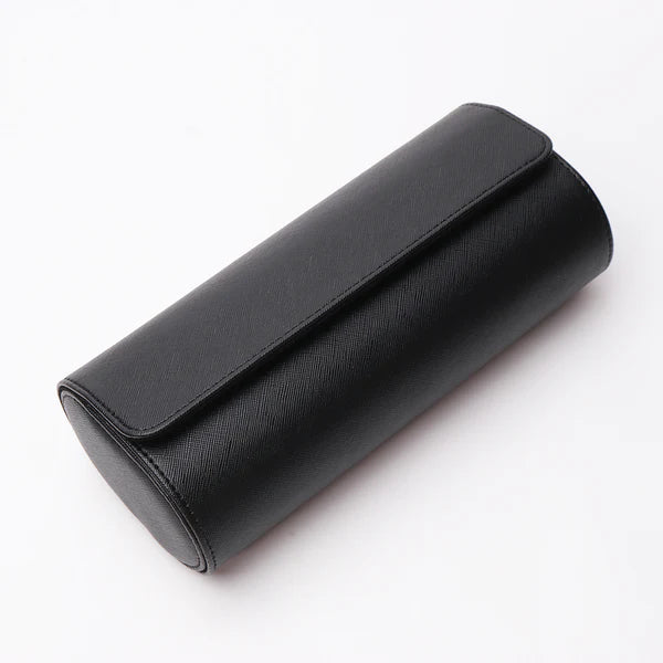 Triple Watch Roll Leather Travel Case