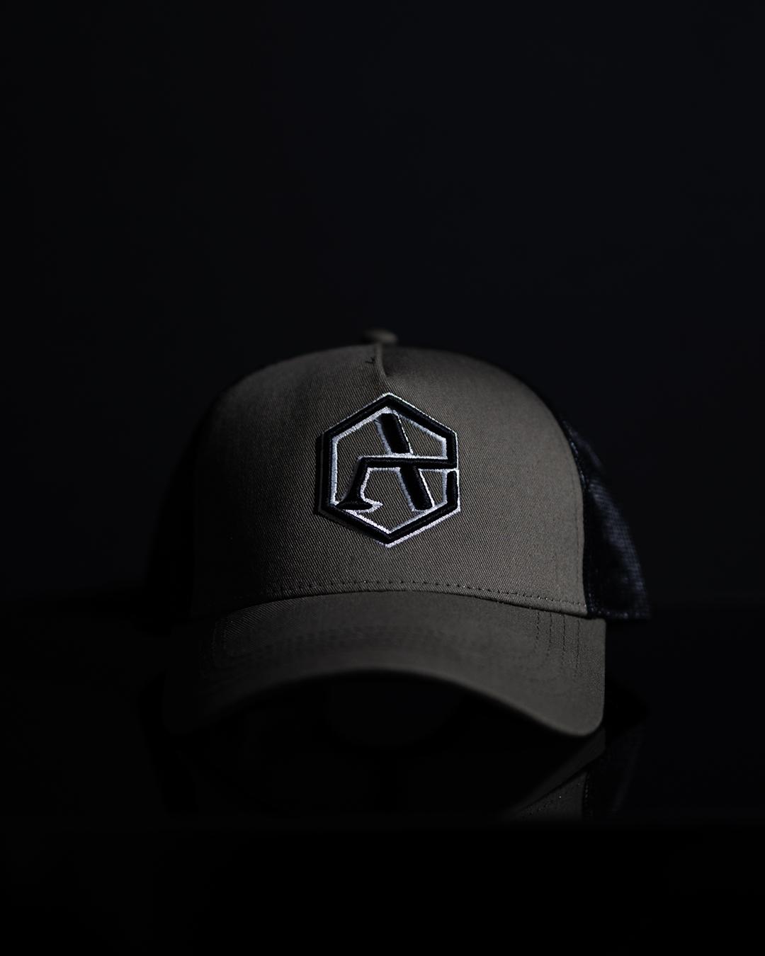 Khaki & Black Trucker Hat