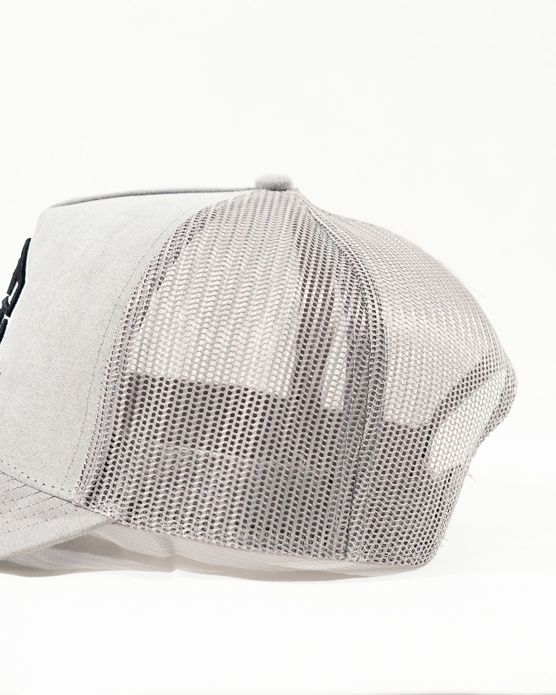 Grey Suede Trucker Hat