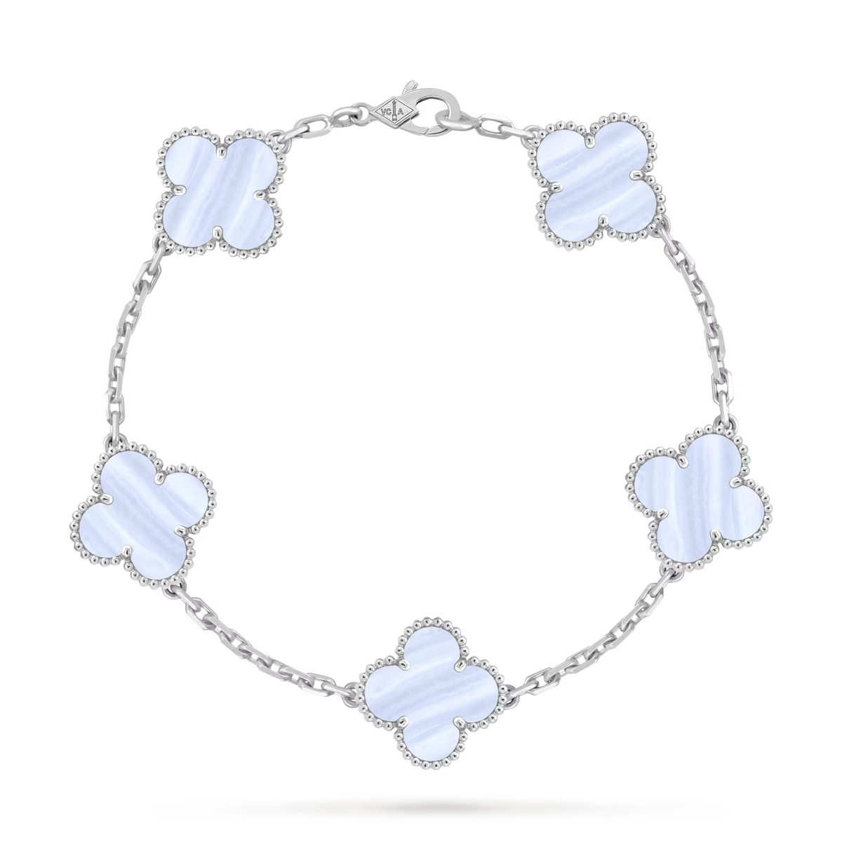 5 Clover Bracelet 18k White Gold