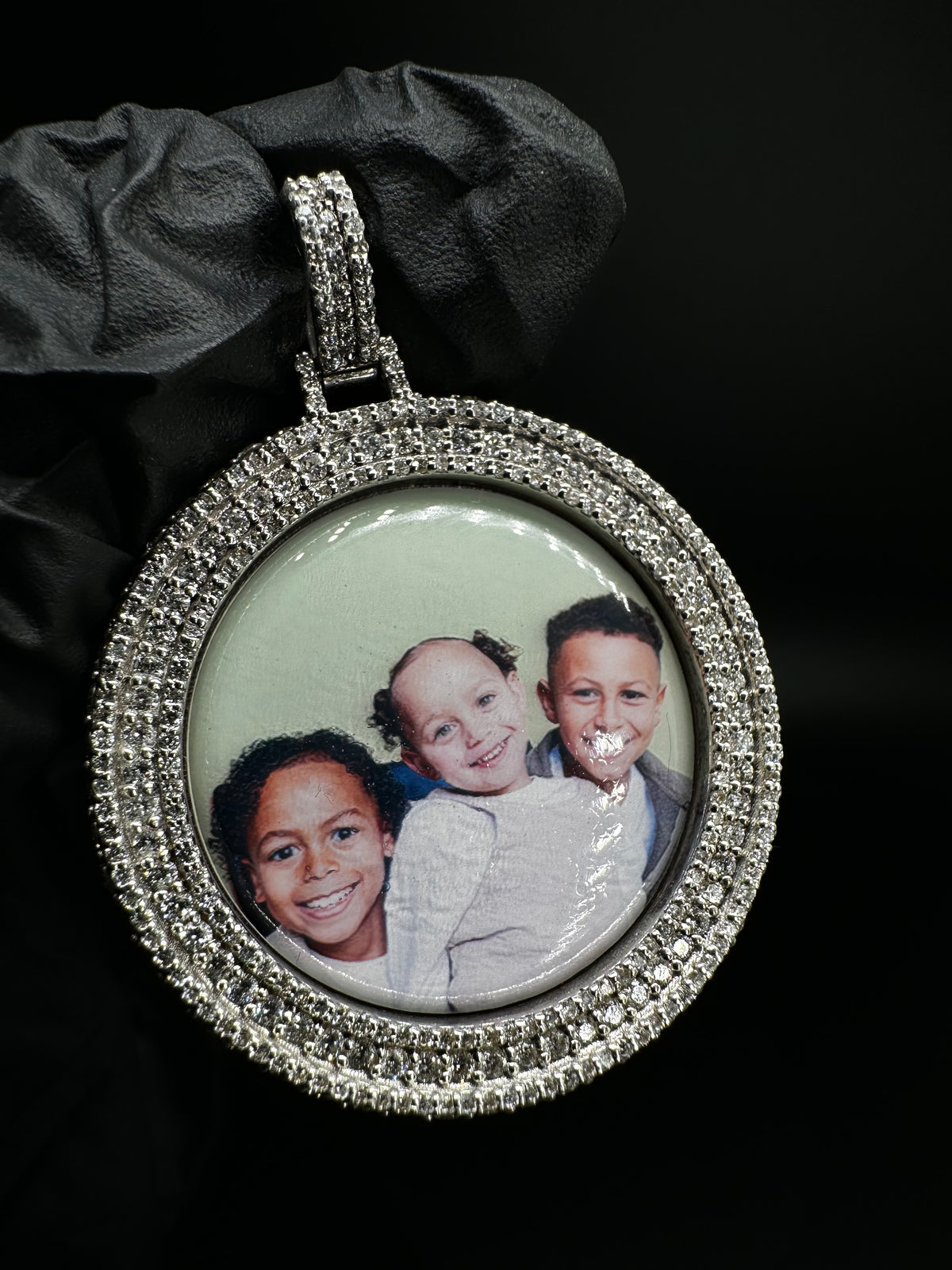 Diamond Picture Pendant 3-Row 35mm 2.5ct