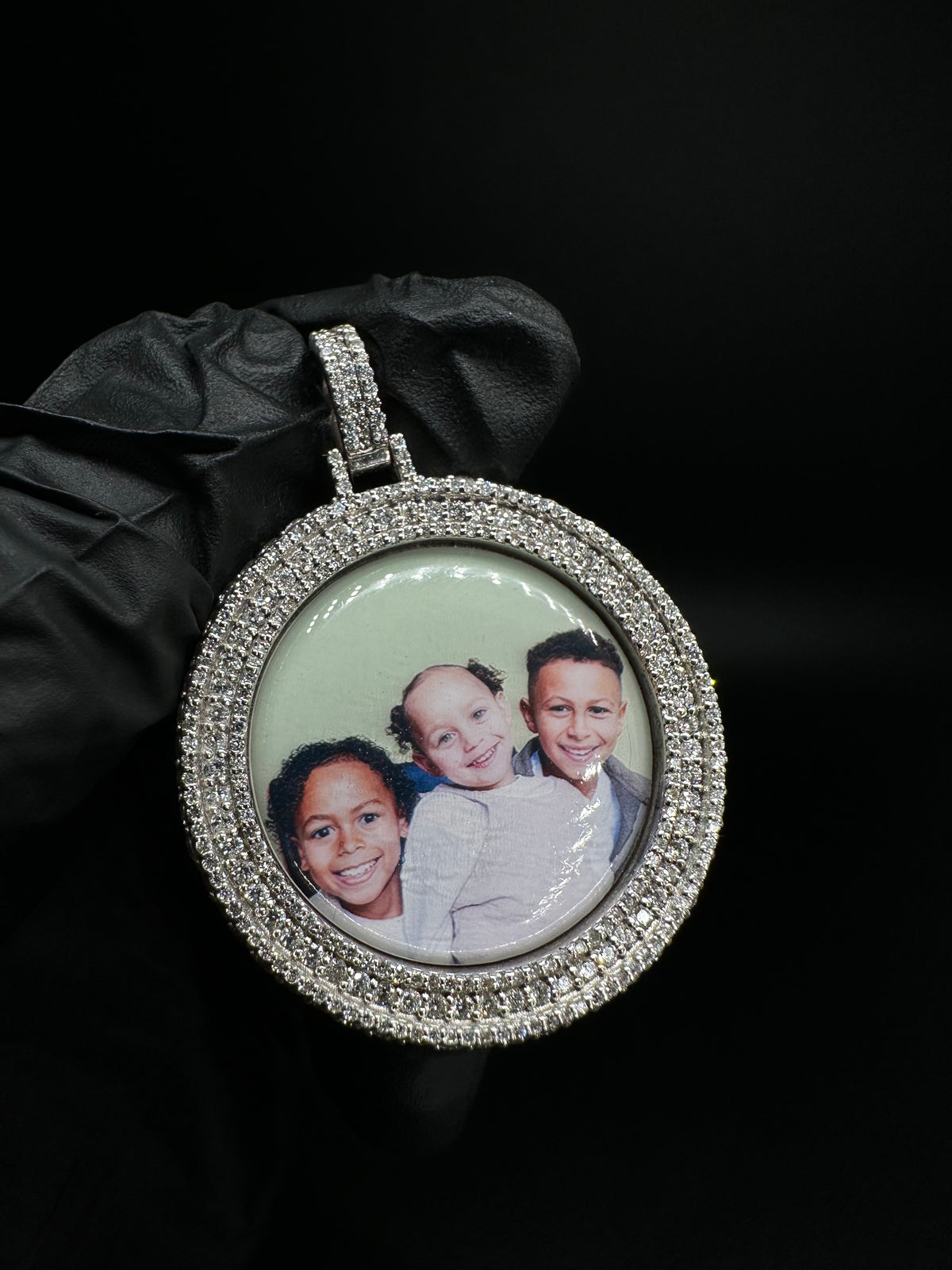 Diamond Picture Pendant 3-Row 35mm 2.5ct