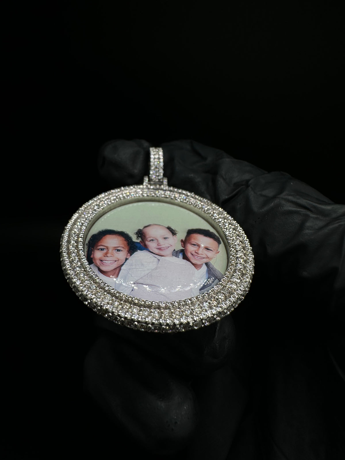 Diamond Picture Pendant 3-Row 35mm 2.5ct