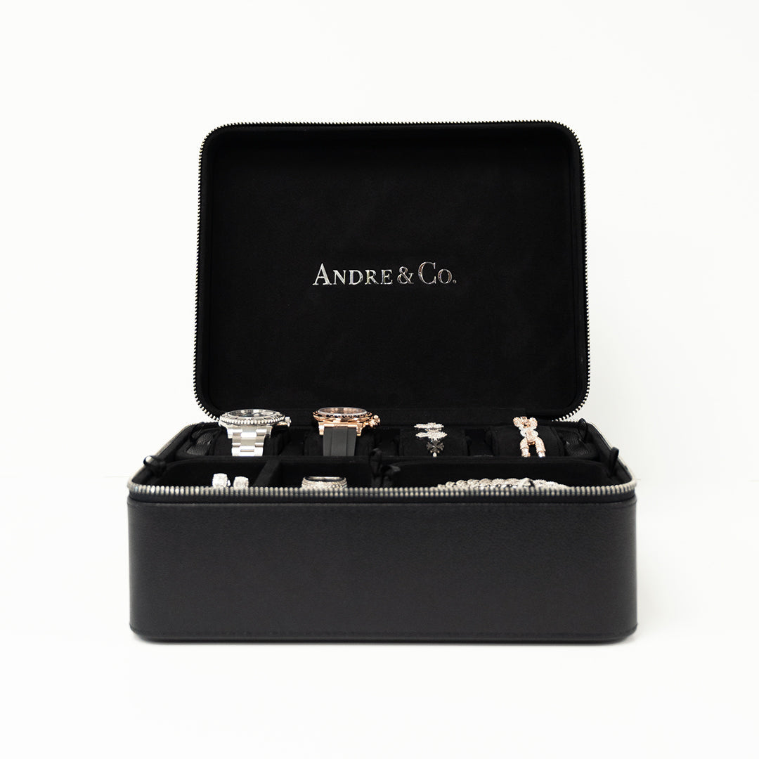 Black Leather Jewellery Box
