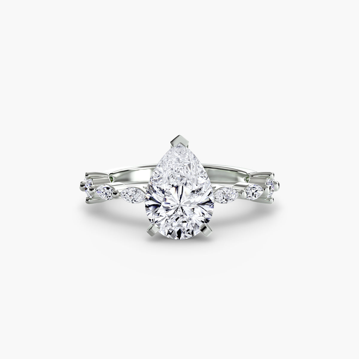 Raffaella Solitaire with Eternity Pavé