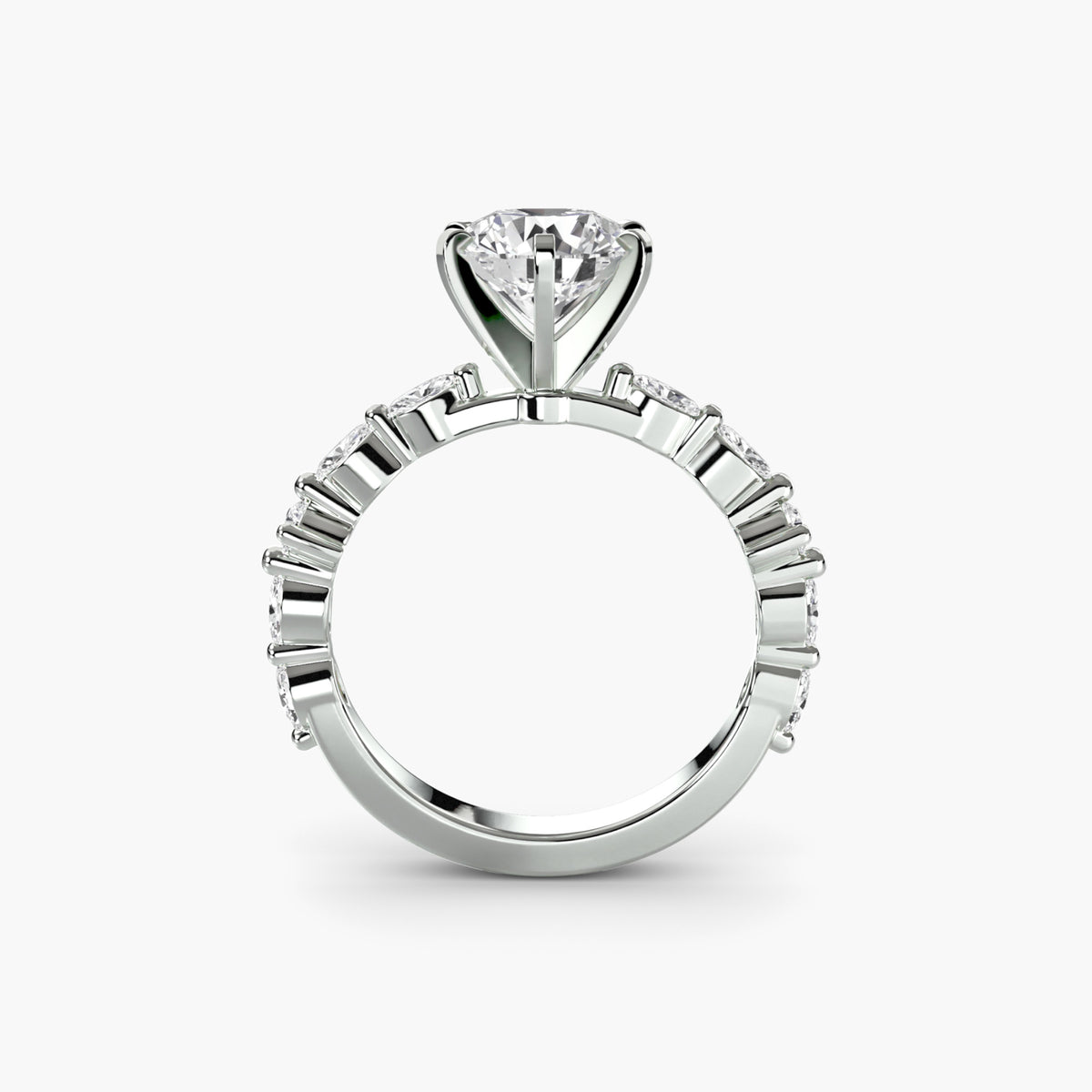 Raffaella Solitaire with Eternity Pavé