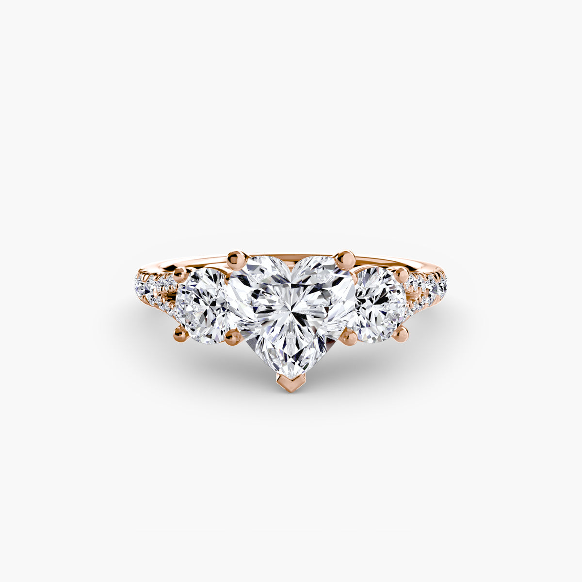 Giulia Three-Stone with Pavé Band