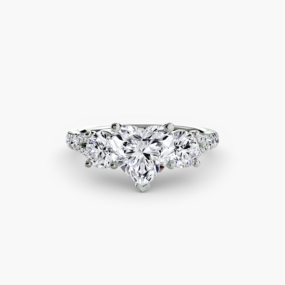Giulia Three-Stone with Pavé Band
