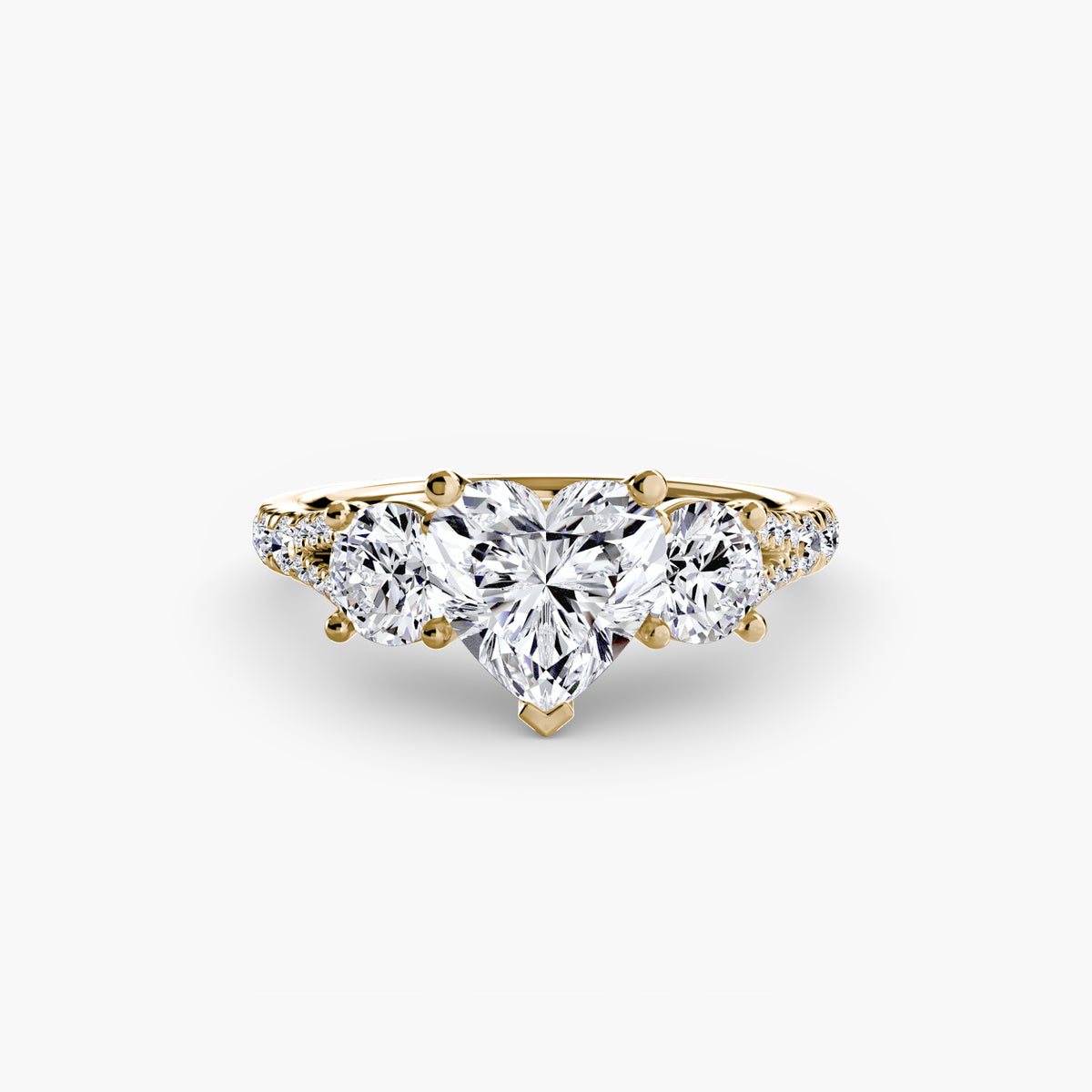 Giulia Three-Stone with Pavé Band