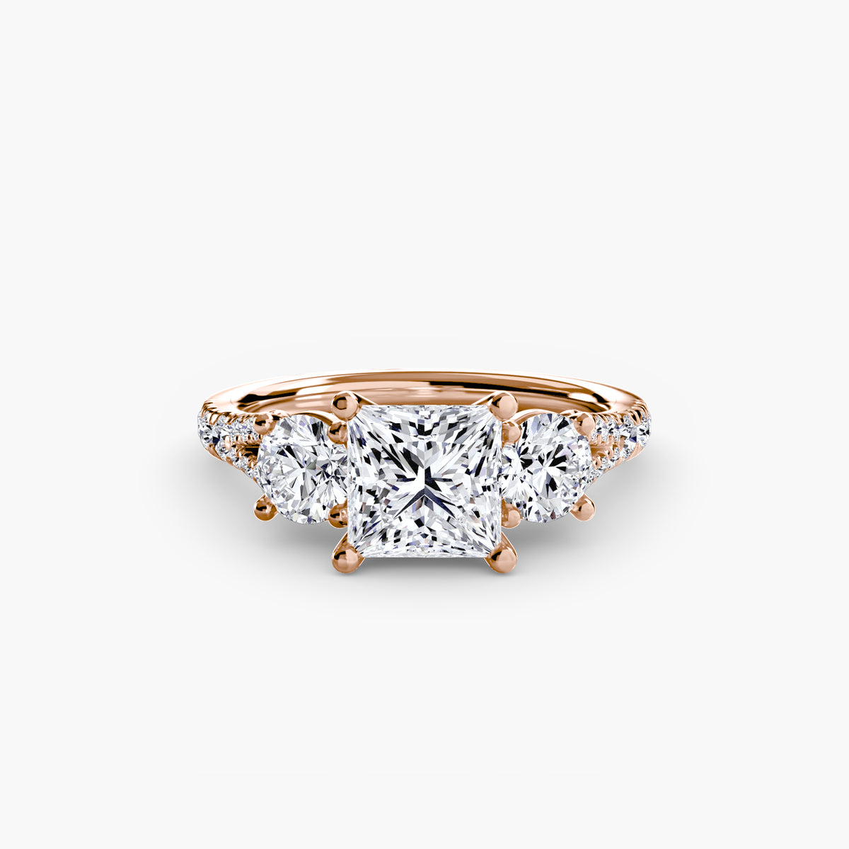 Giulia Three-Stone with Pavé Band