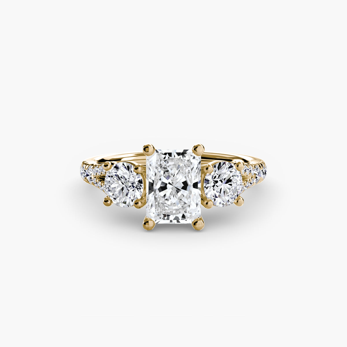 Giulia Three-Stone with Pavé Band
