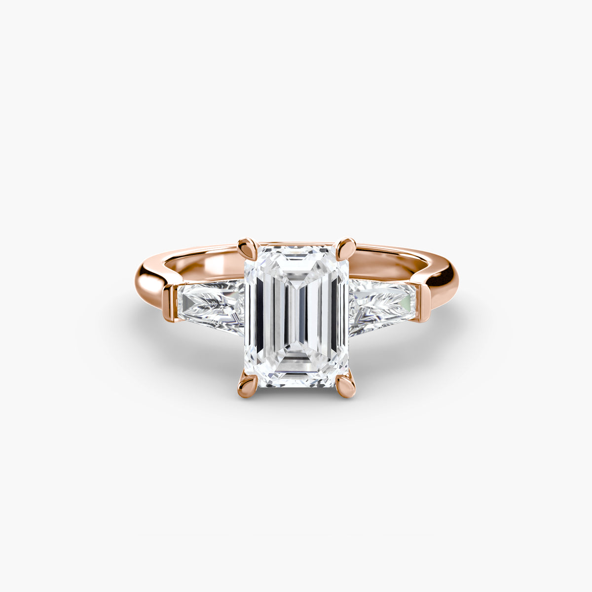 Adriana Three-Stone with Baguette Side Stones