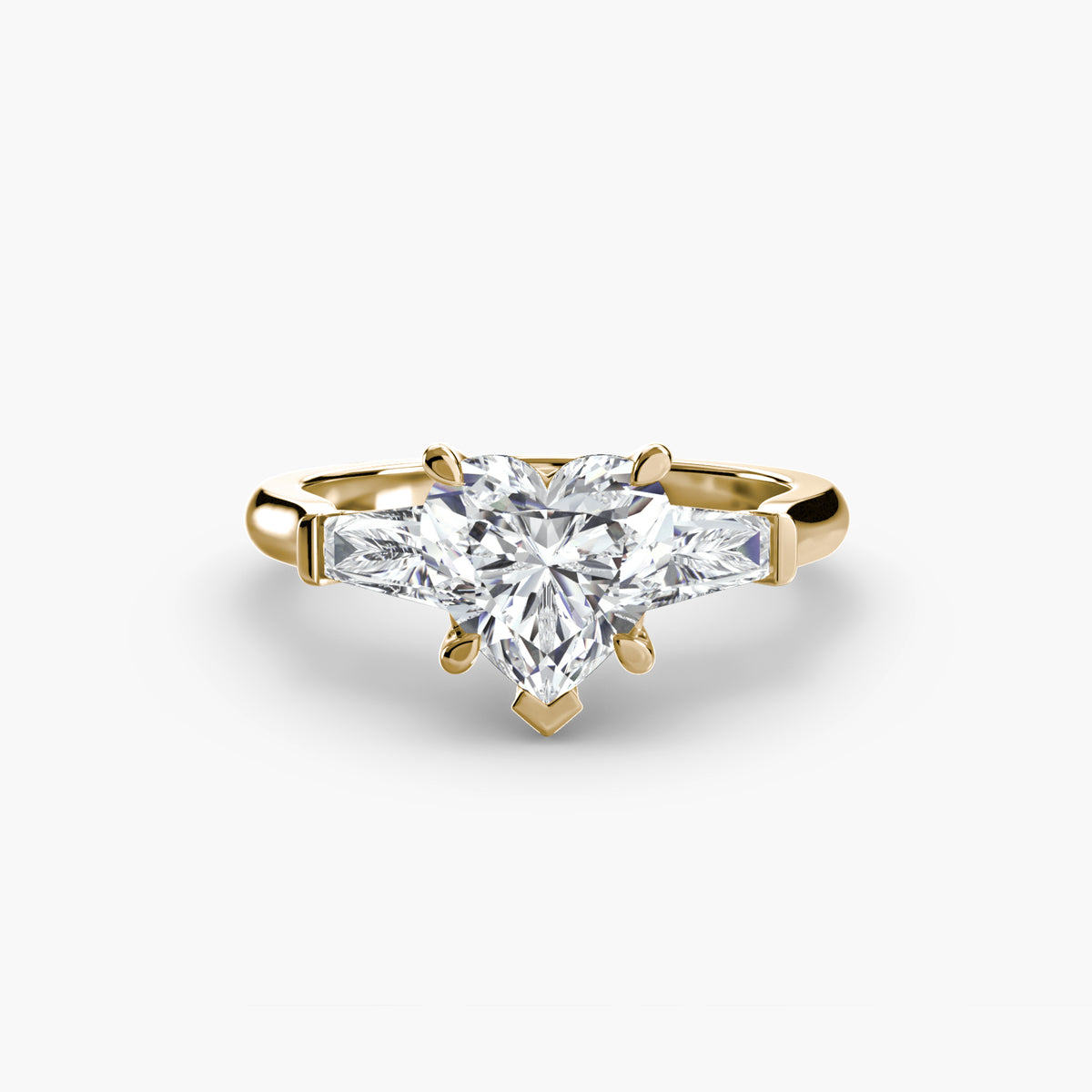 Adriana Three-Stone with Baguette Side Stones