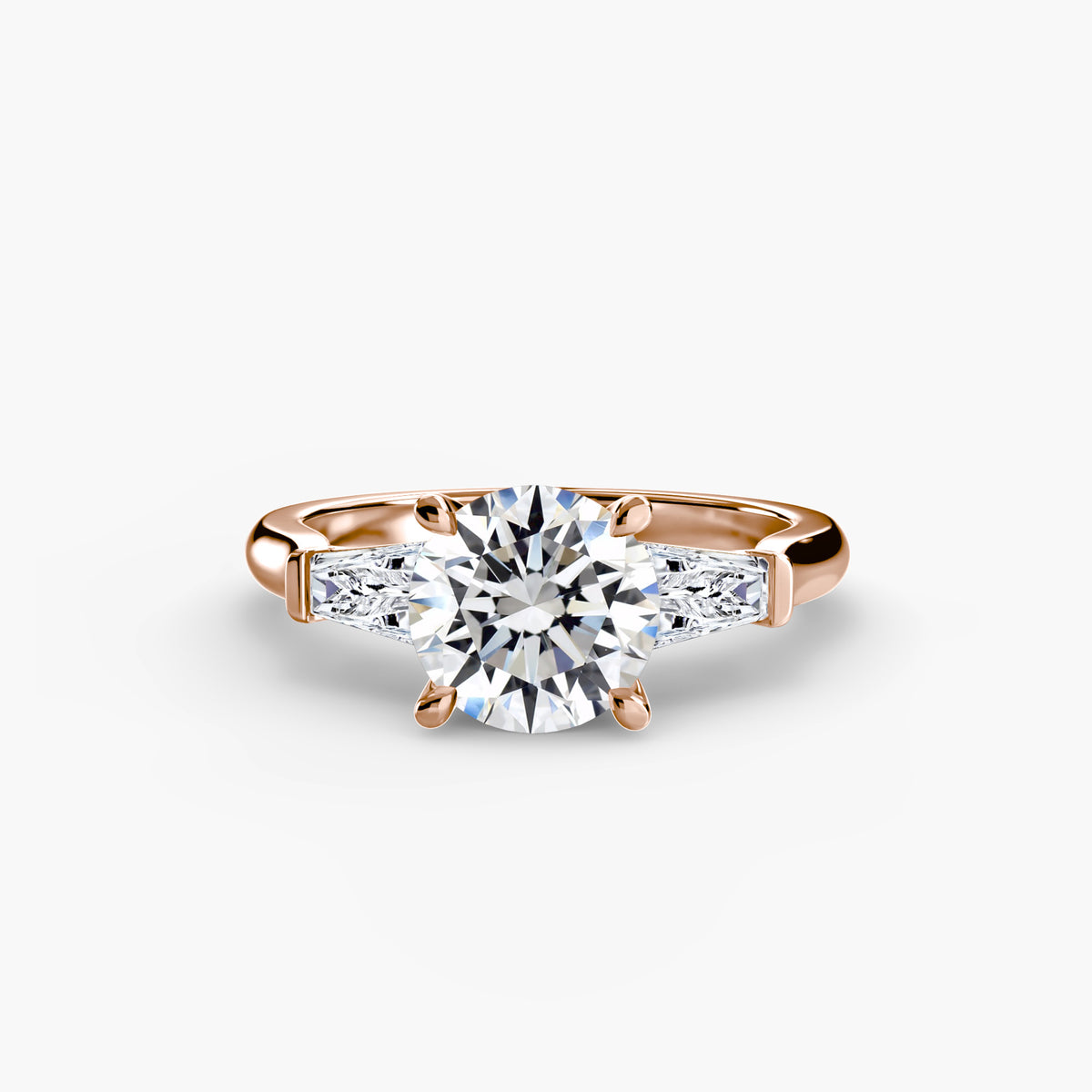 Adriana Three-Stone with Baguette Side Stones