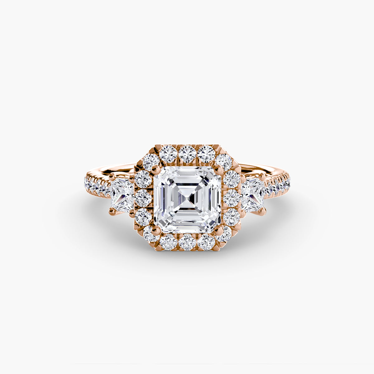 Valentina Three-Stone with Halo
