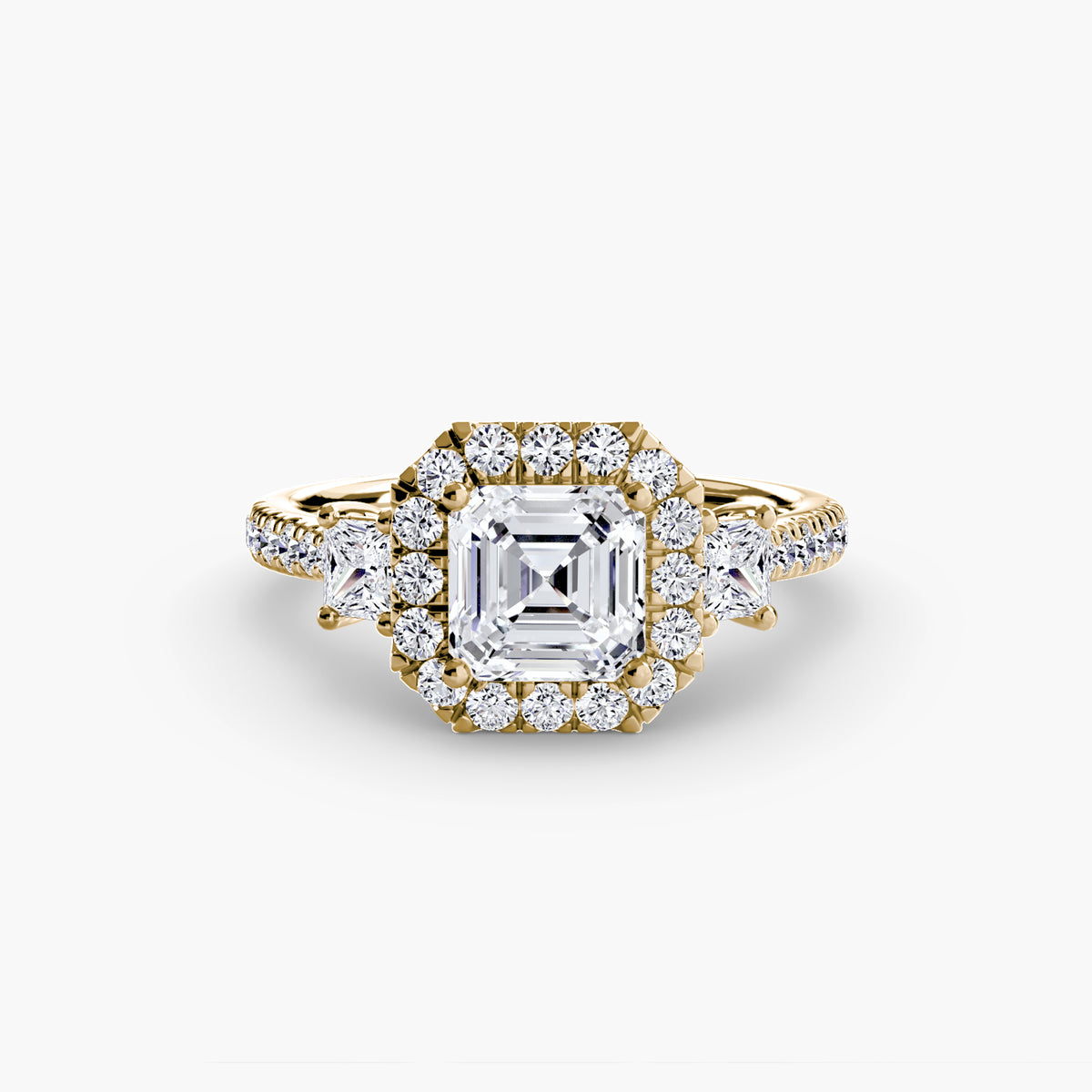 Valentina Three-Stone with Halo