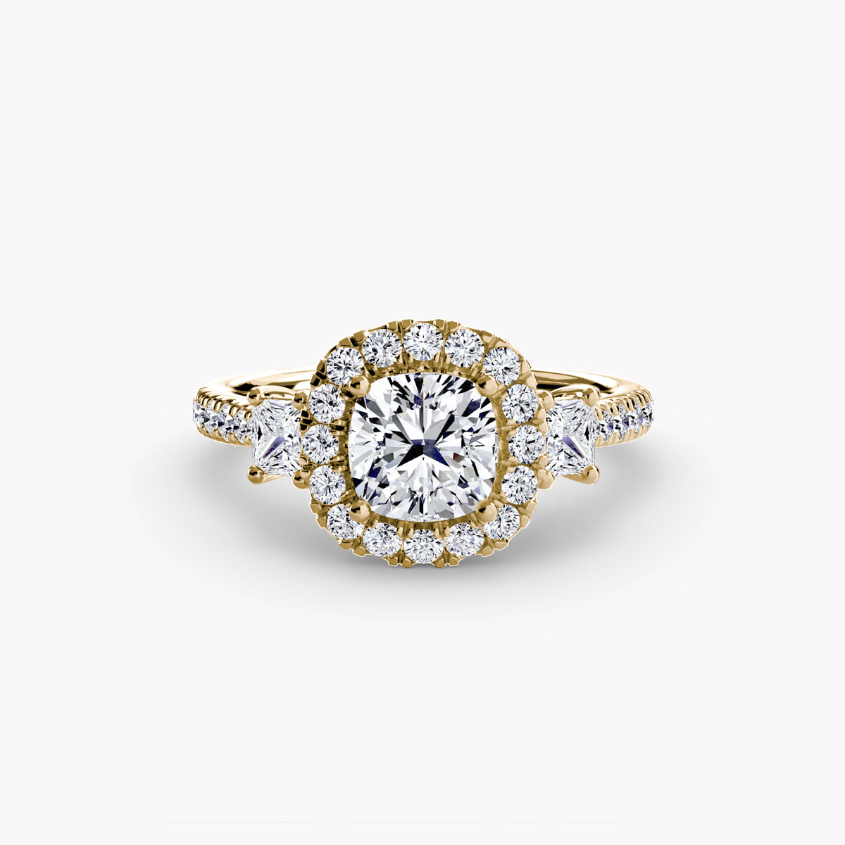 Valentina Three-Stone with Halo