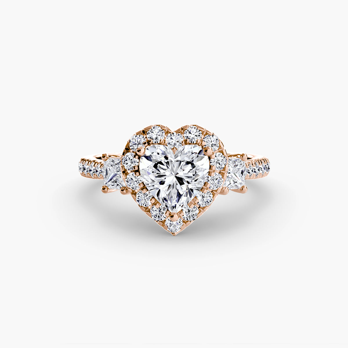 Valentina Three-Stone with Halo
