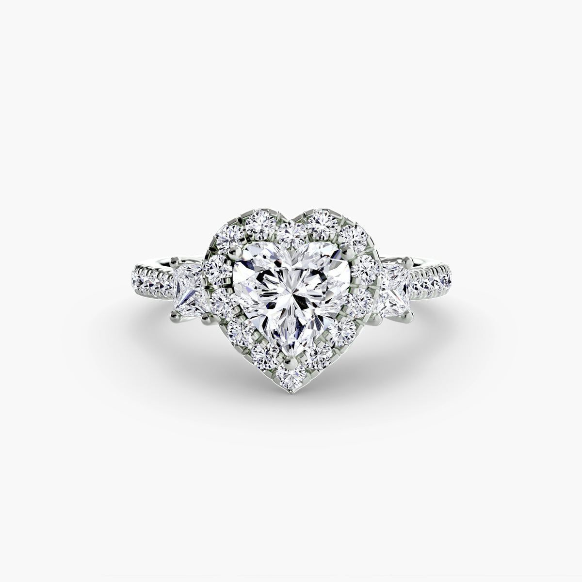 Valentina Three-Stone with Halo