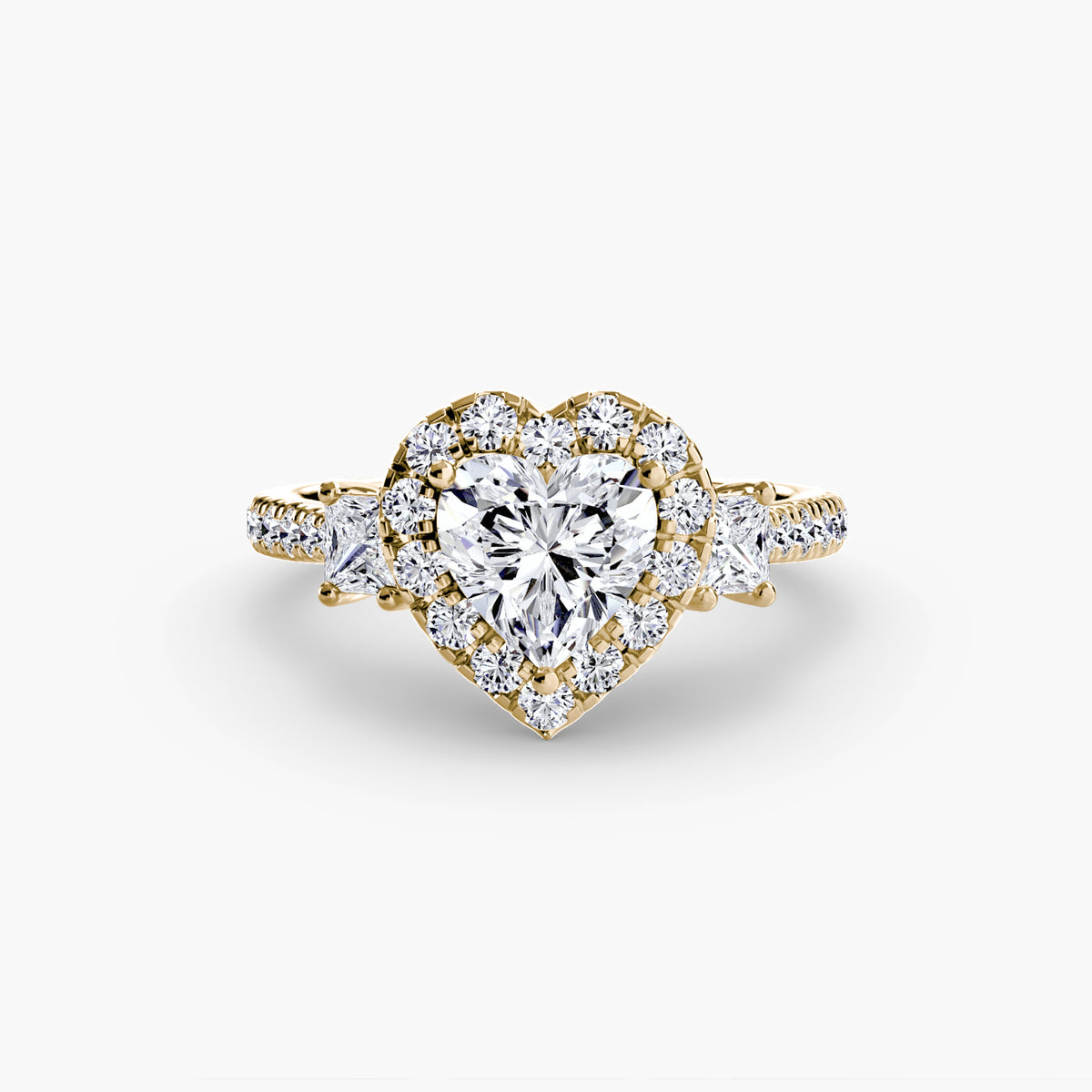 Valentina Three-Stone with Halo