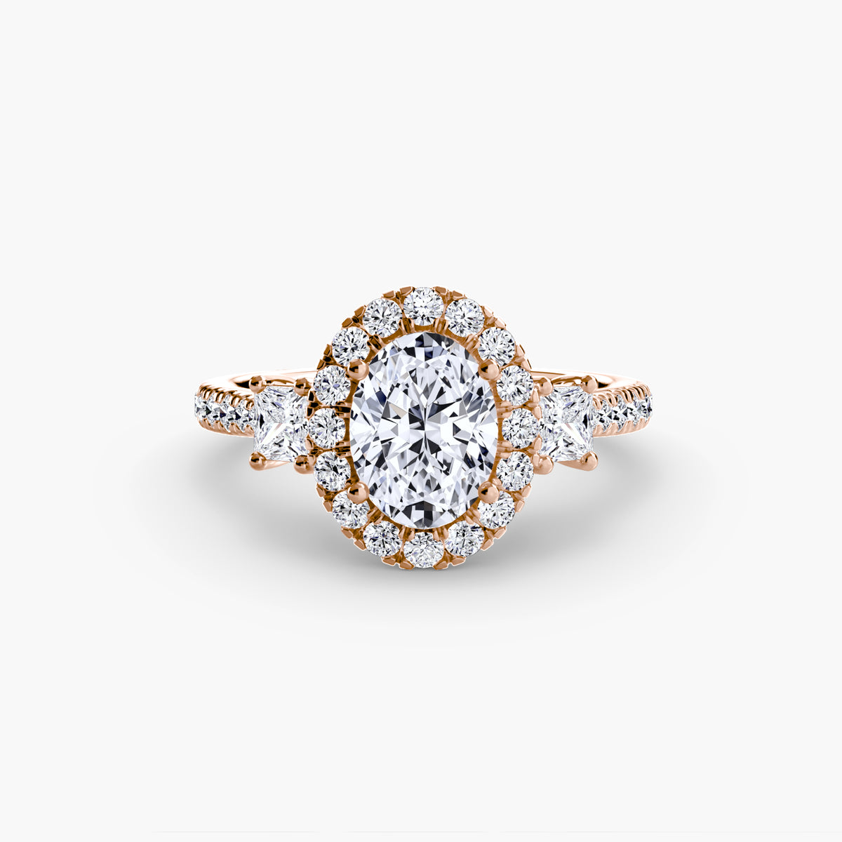 Valentina Three-Stone with Halo