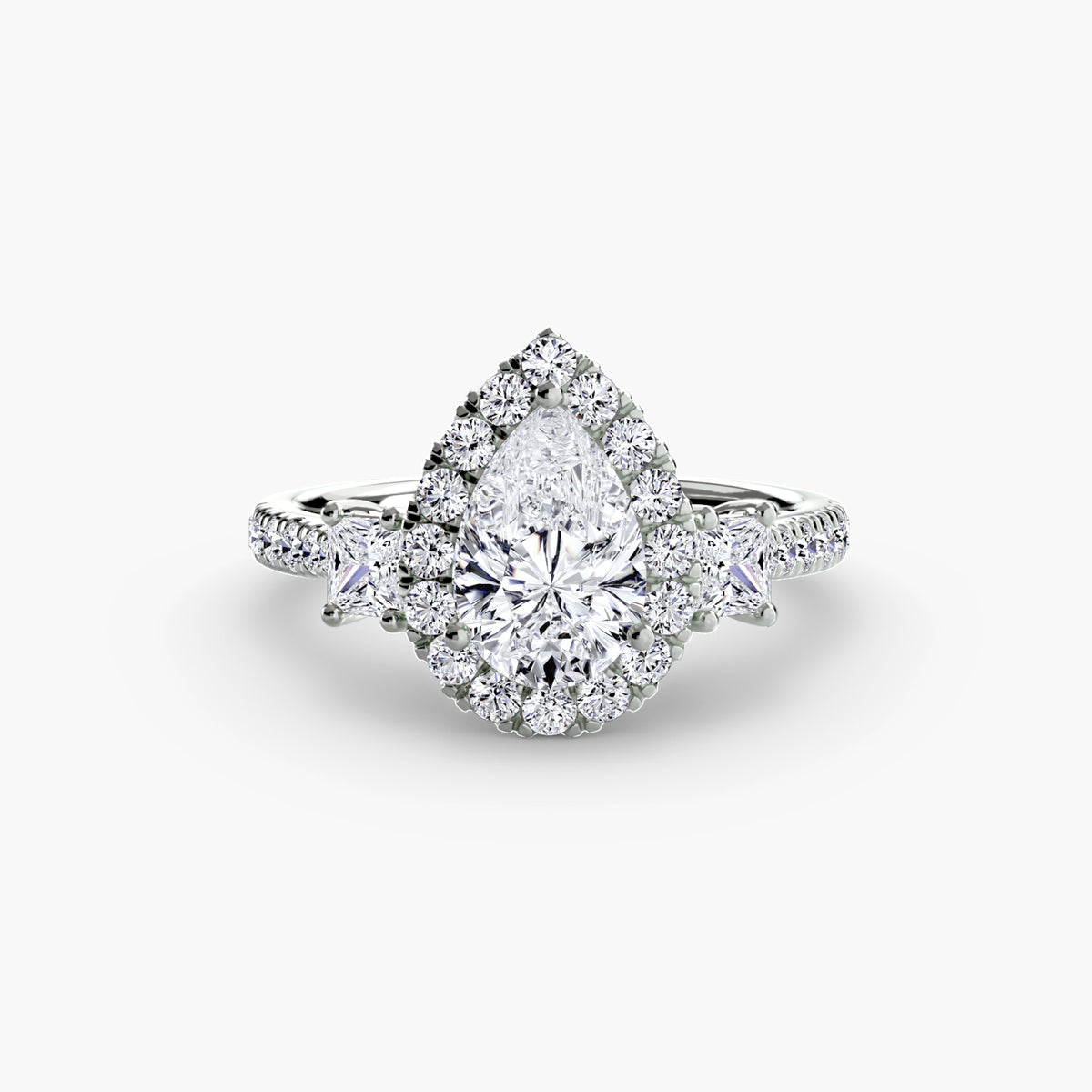 Valentina Three-Stone with Halo