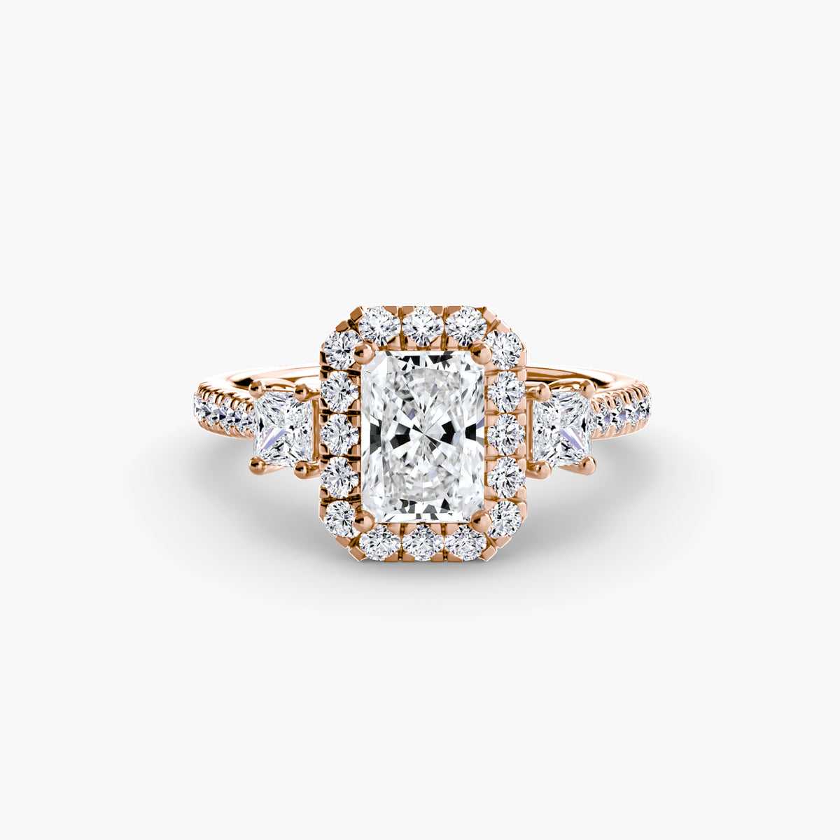 Valentina Three-Stone with Halo