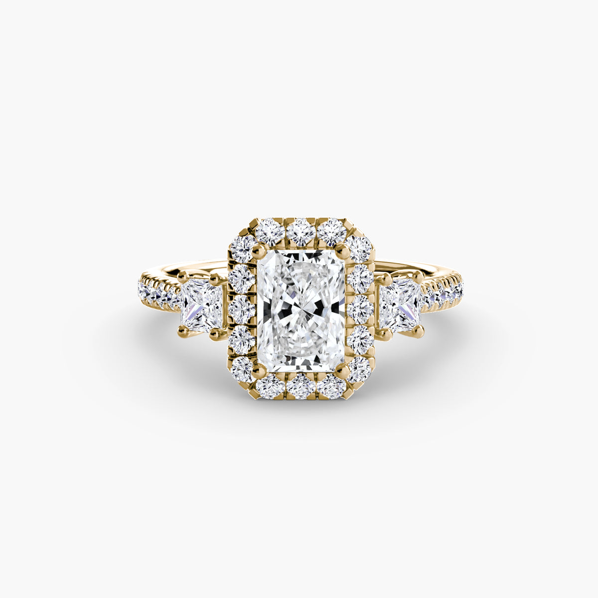 Valentina Three-Stone with Halo