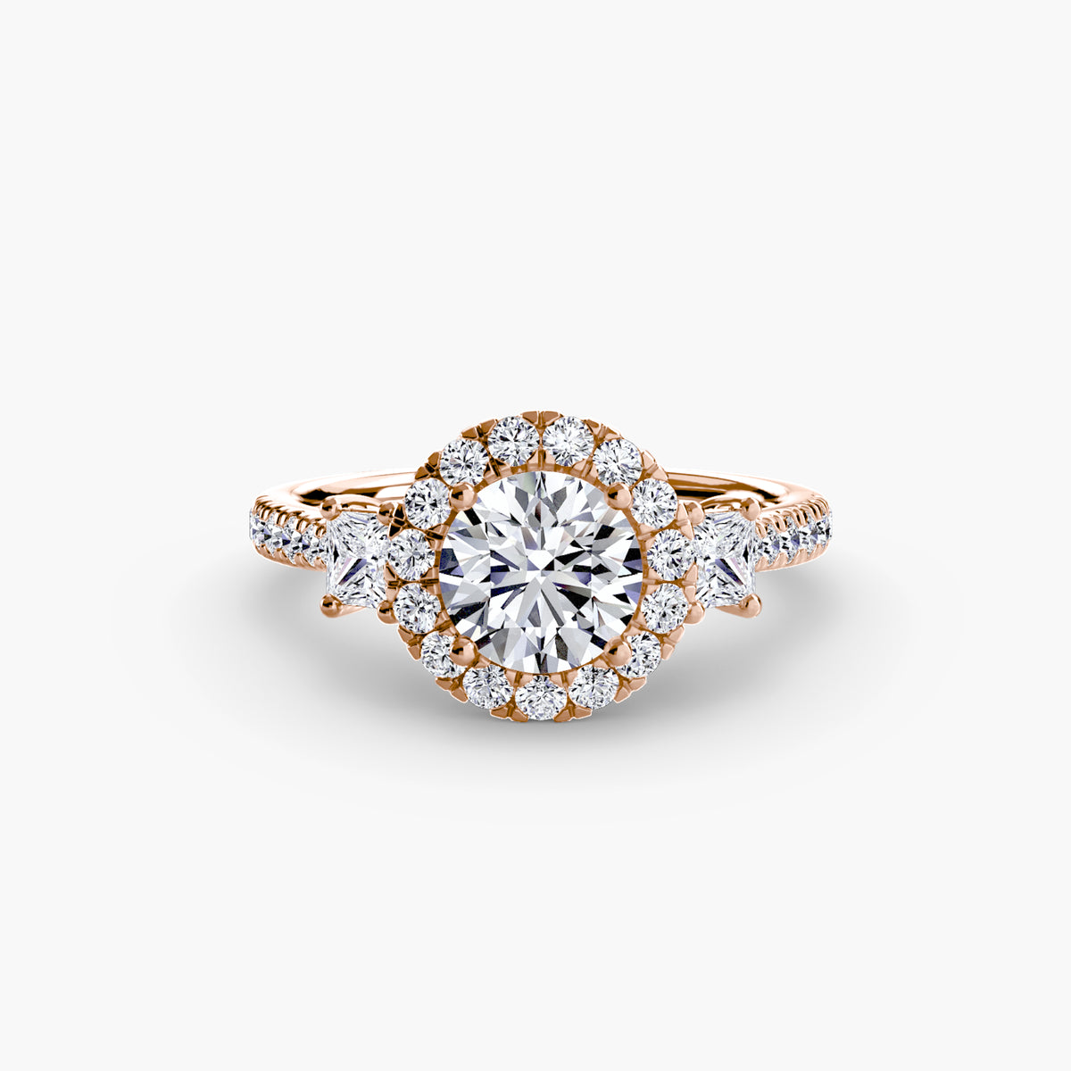 Valentina Three-Stone with Halo