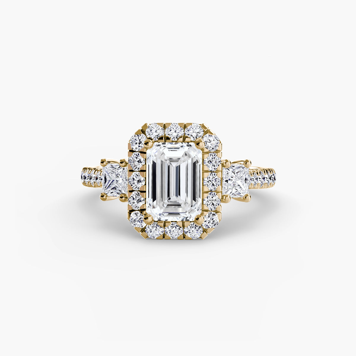 Valentina Three-Stone with Halo