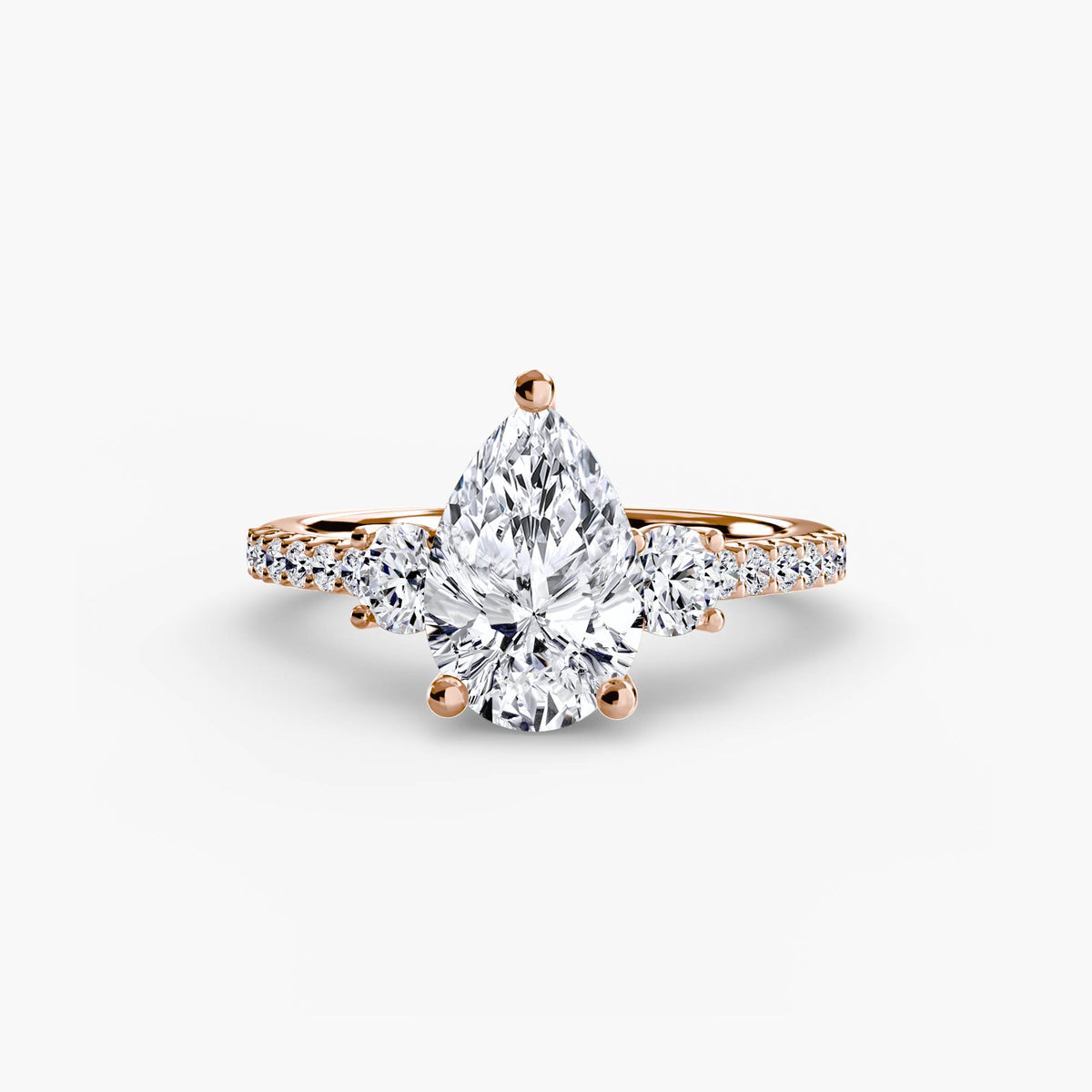 Marisol Three-Stone with Pavé Band