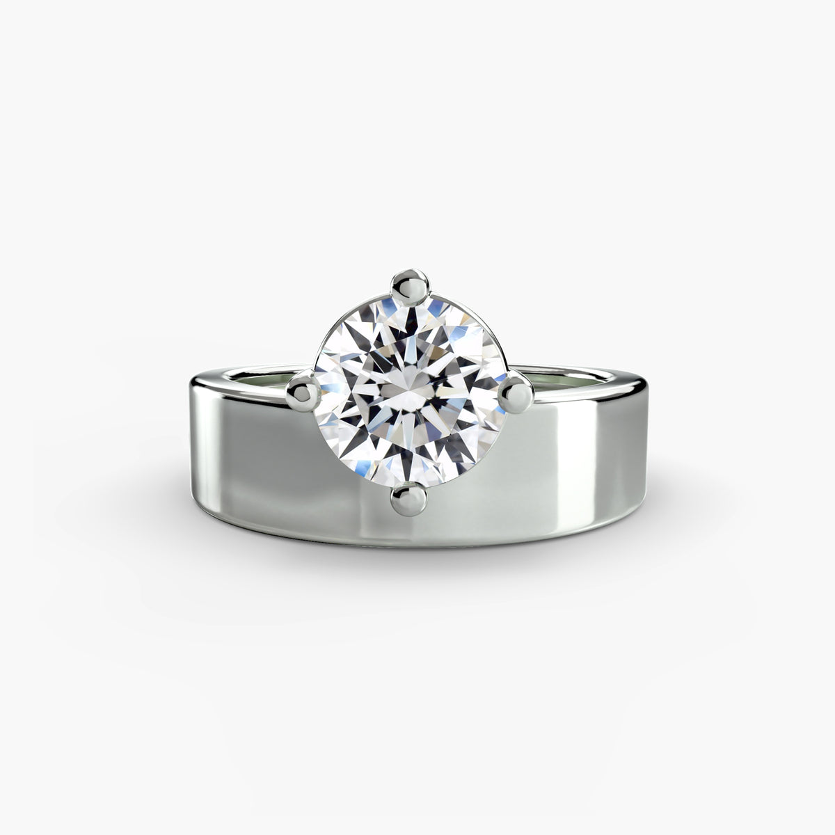Beatriz Wide Band Solitaire